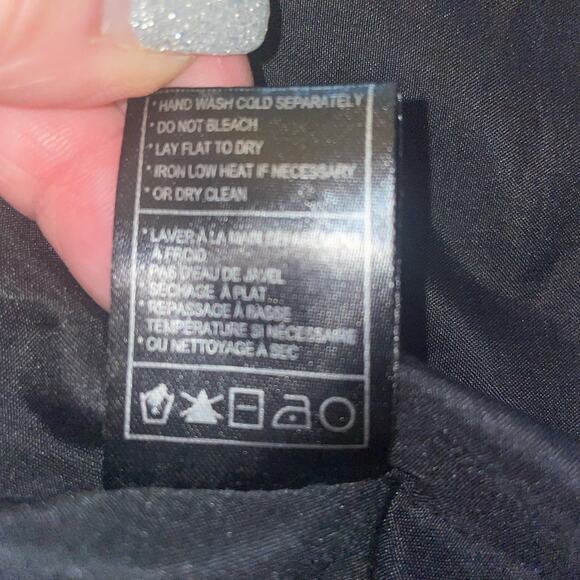 Cupcakes & Cashmere Womens Dress Zora Floral Print Ruffle Neck Wrap Black Size S - Picture 6 of 9